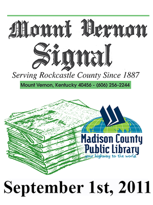 cover image of Mount Vernon Signal 09/01/2011